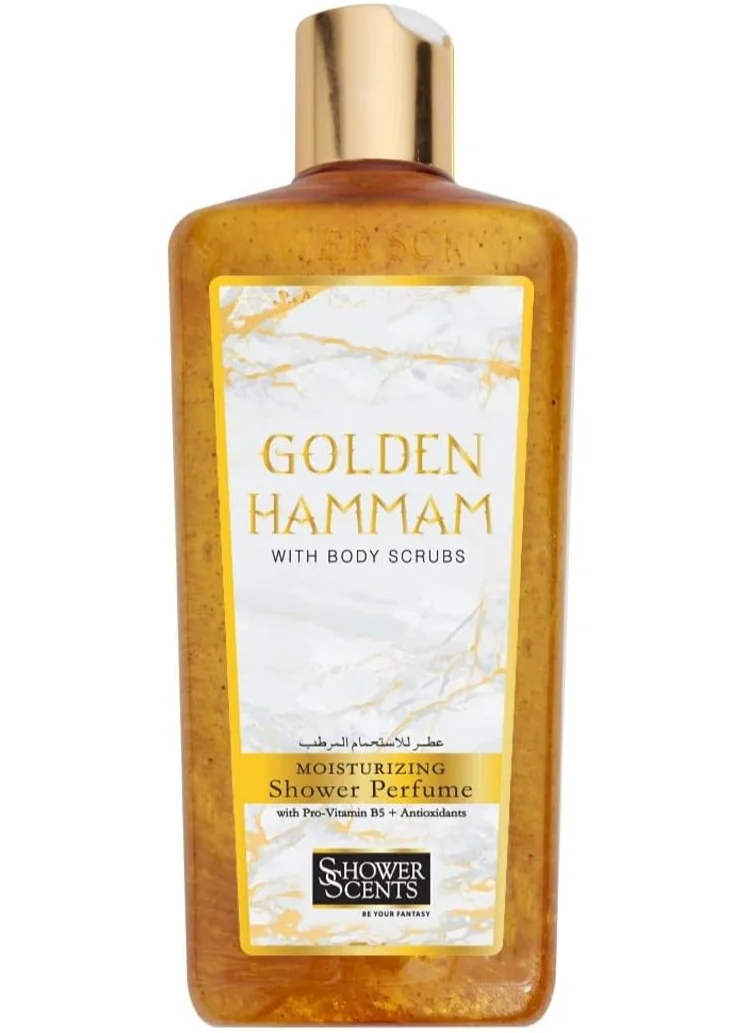 Shower Scents Shower Scents Golden Hammam Shower Perfume 312 ml - Glittery Texture Shower Gel, Long Lasting Fine Fragrance with Moisturizing Formula, Vitamin E, Pro-Vitamin B5 and Antioxidants