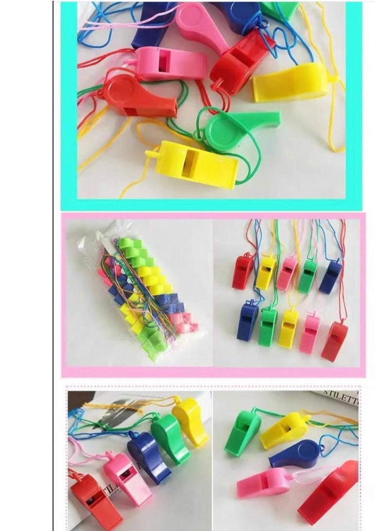 12 high-quality, colorful plastic whistles that are safe for children. A diverse assortment that attracts children's attention and adds a touch of fun. - Image 4