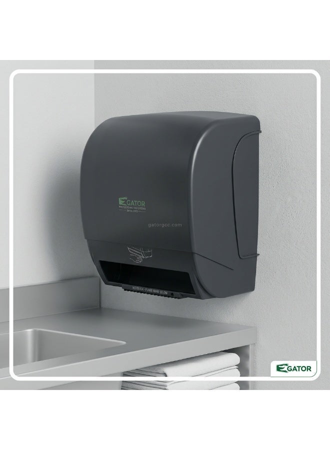 Gator Sensor Motion-Activated Automatic Roll Paper Dispenser | Jumbo & Maxi-Roll Auto-Cut Tissue Dispensing Mechanism | Wall-Mountable | Suitable For Homes, Bathrooms, Kitchens, & More | Black - Image 5