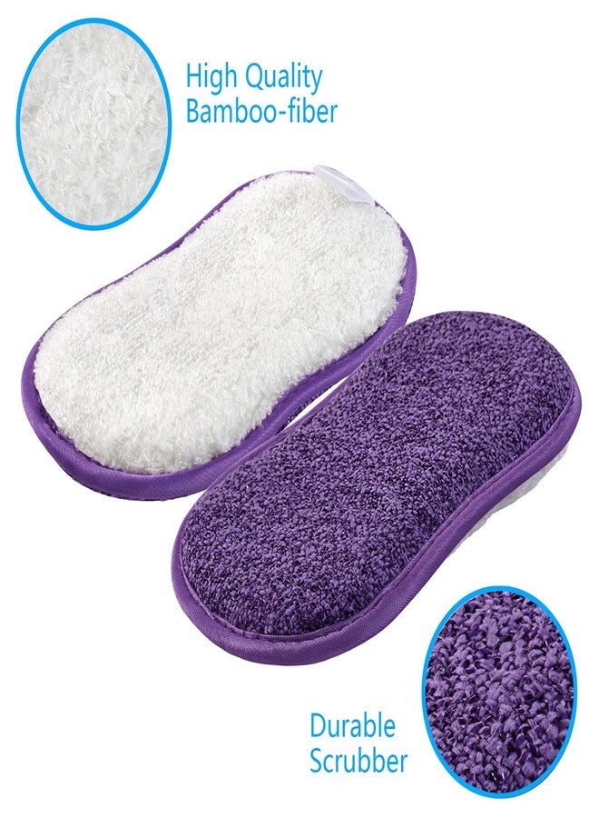 comfso Kitchen Dish Sponge Scrubber Non Scratch, Dishcloth No Odor Reusable Washable Multipurpose Scrub Pads Sponges Heavy Duty for Dawn Dish Soap Cleaning of Sink Pans - Image 2