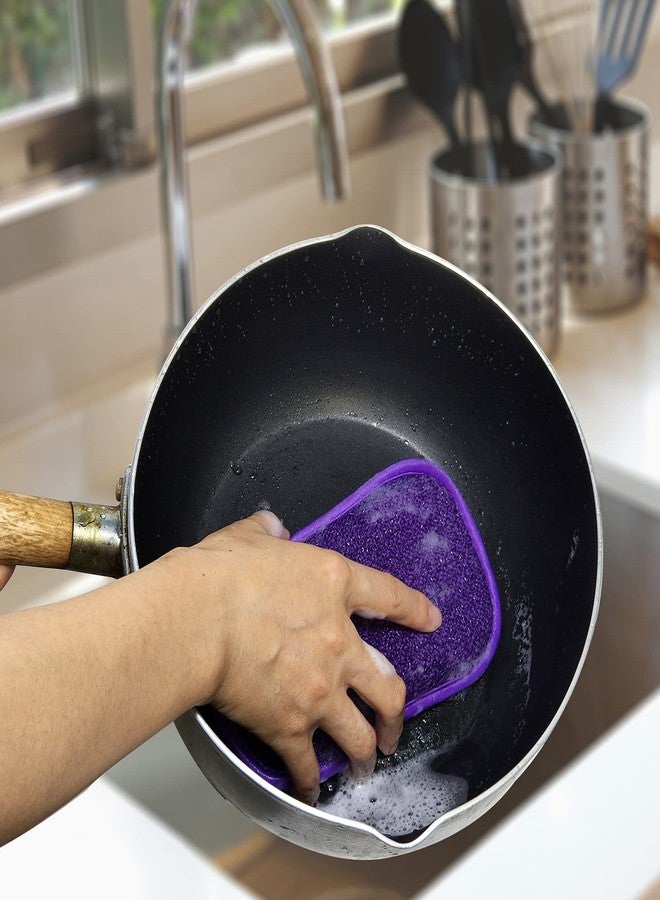 comfso Kitchen Dish Sponge Scrubber Non Scratch, Dishcloth No Odor Reusable Washable Multipurpose Scrub Pads Sponges Heavy Duty for Dawn Dish Soap Cleaning of Sink Pans - Image 5