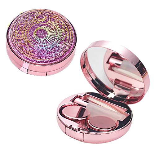 SUKPSY Colorful Glitter Contact Lens Case 5 in 1 Portable Quicksand Contact Lens Vision Care Container Kit with Mirror Tweezers Remover Tool Solution Bottle (A-Pink) - Image 1