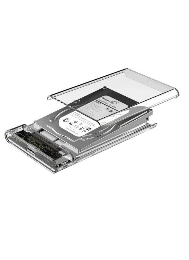 ماركة غير محددة صندوق محرك أقراص صلبة شفاف بمنفذ USB 3.0 لأجهزة الكمبيوتر المحمولة مقاس 2.5 بوصة، محرك أقراص صلبة بمنفذ تسلسلي Sata، لون USB 3.0 شفاف  - Image 4
