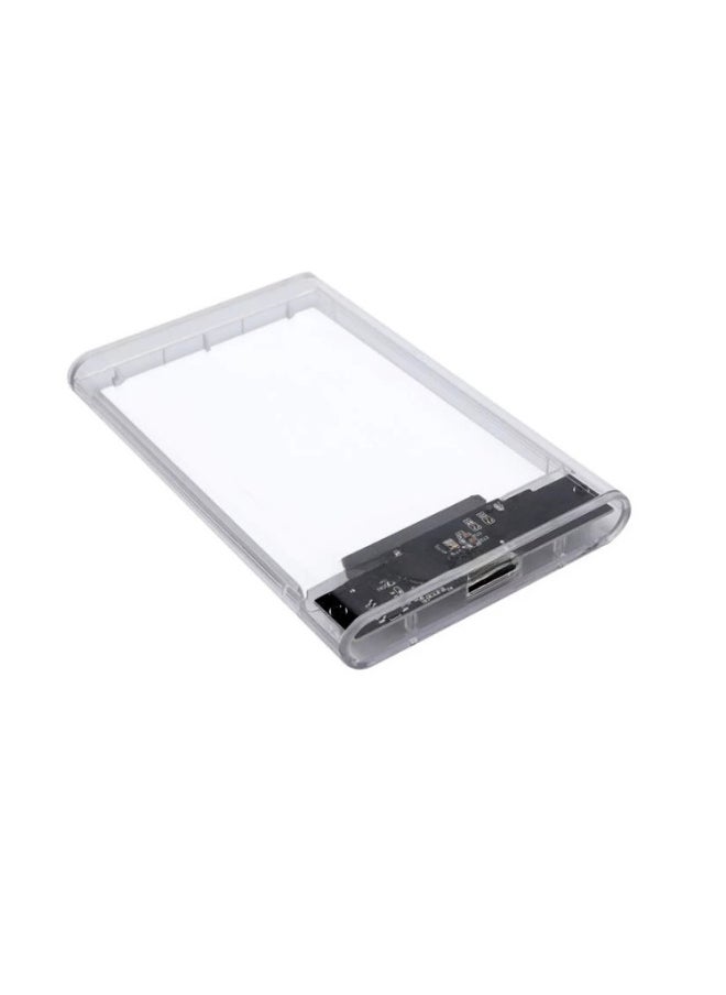 ماركة غير محددة صندوق محرك أقراص صلبة شفاف بمنفذ USB 3.0 لأجهزة الكمبيوتر المحمولة مقاس 2.5 بوصة، محرك أقراص صلبة بمنفذ تسلسلي Sata، لون USB 3.0 شفاف  - Image 2