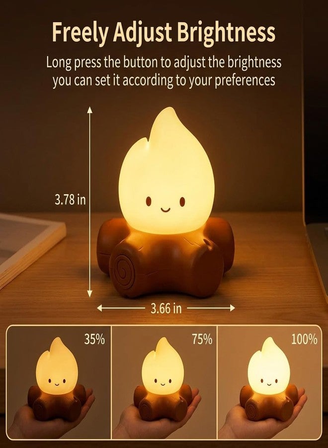 ELEPHANTBOAT® Night Light for Kids with 5 White Noise Sounds, Bonfire Decoration Table Lamp, Warm Dimmable Light, 800mAh Rechargeable Bedside Night Light Home Gift Desk Decor, 10.5x6.5cm - Image 3