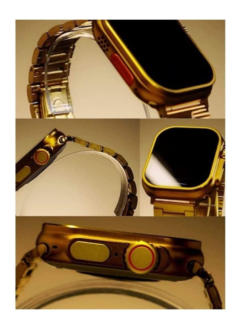 Haino Teko Wireless Charging Bluetooth Calling Smartwatch For Men and Women Golden Edition - Image 2