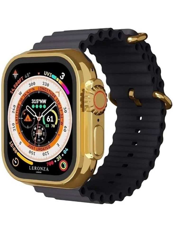 Haino Teko Wireless Charging Bluetooth Calling Smartwatch For Men and Women Golden Edition - Image 3