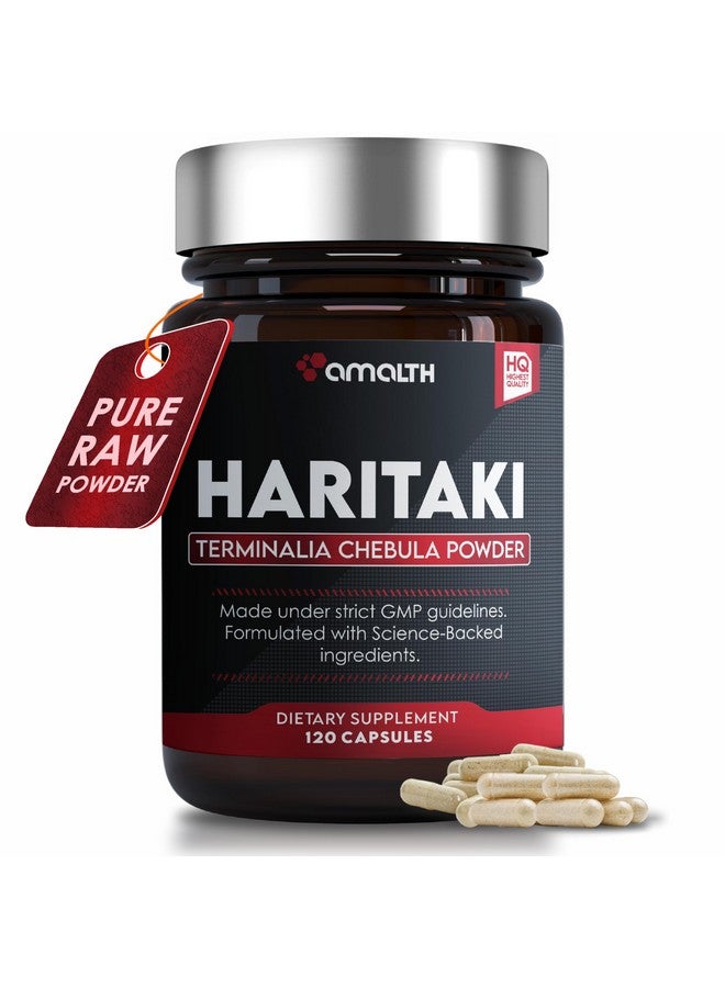 AMALTH Organic Indian Haritaki Capsules, Improving Digestion, Maintains Regularity Non-GMO Vegan Herbs and Supplements, 120 Caps - Image 1