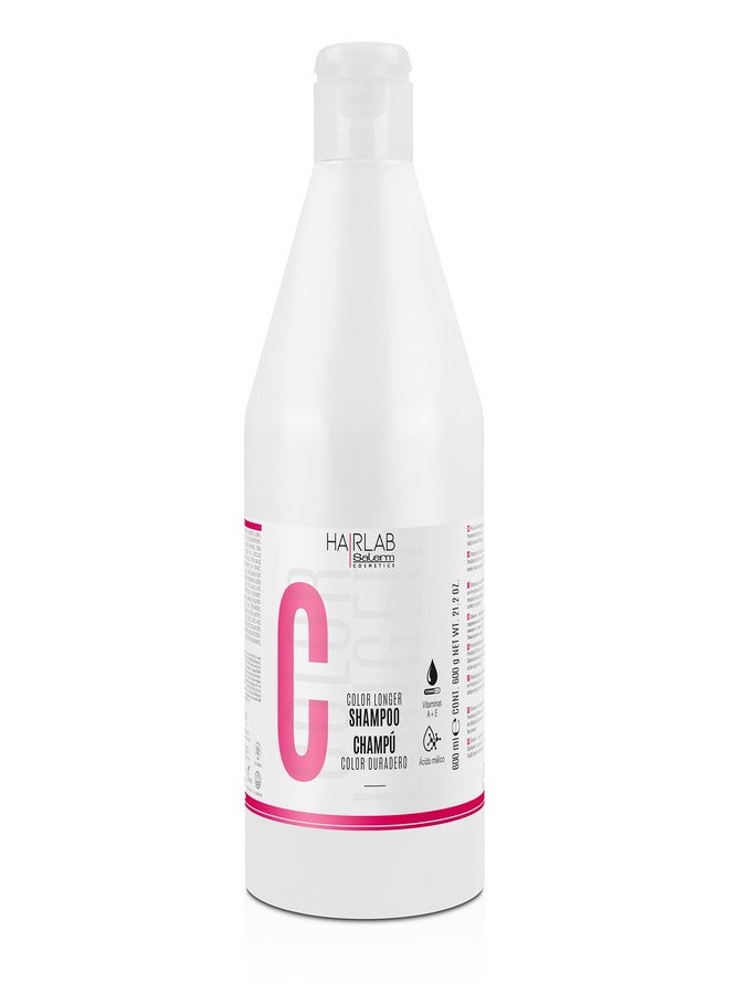 SALERM - Dyed, Bleached, or Gray Hair Shampoo - Shampoo Color Longer Hair Lab - 600 ml - with Provitamin B5 and Vitamins A and E - Seals and Maintains Color - Sulfate and Paraben-Free - Image 1