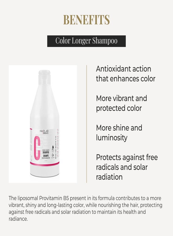 SALERM - Dyed, Bleached, or Gray Hair Shampoo - Shampoo Color Longer Hair Lab - 600 ml - with Provitamin B5 and Vitamins A and E - Seals and Maintains Color - Sulfate and Paraben-Free - Image 3