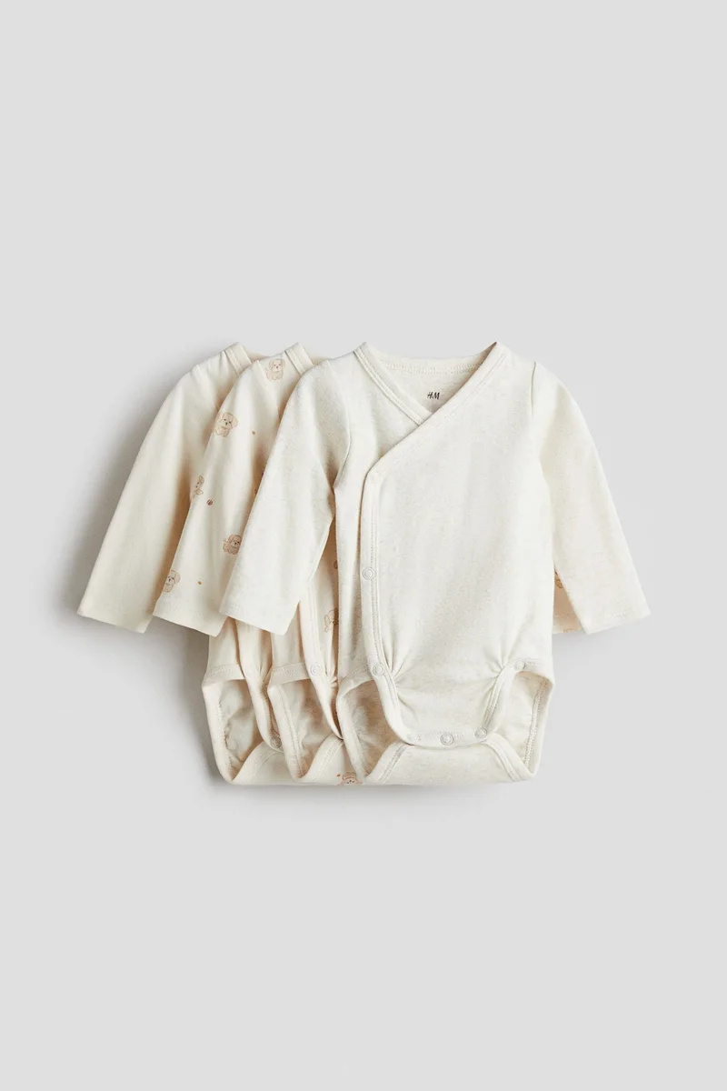 H&M 3-pack wrapover bodysuits
