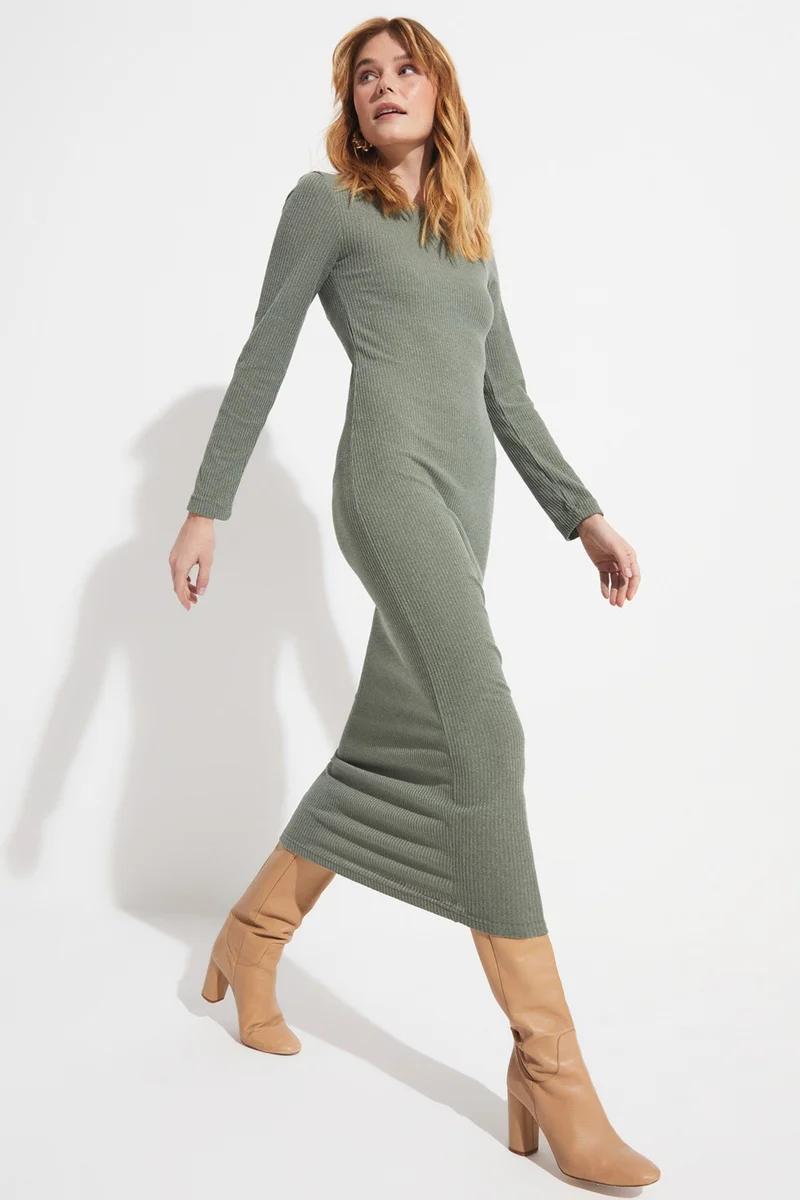 JUNE Ribbed Knit Dress