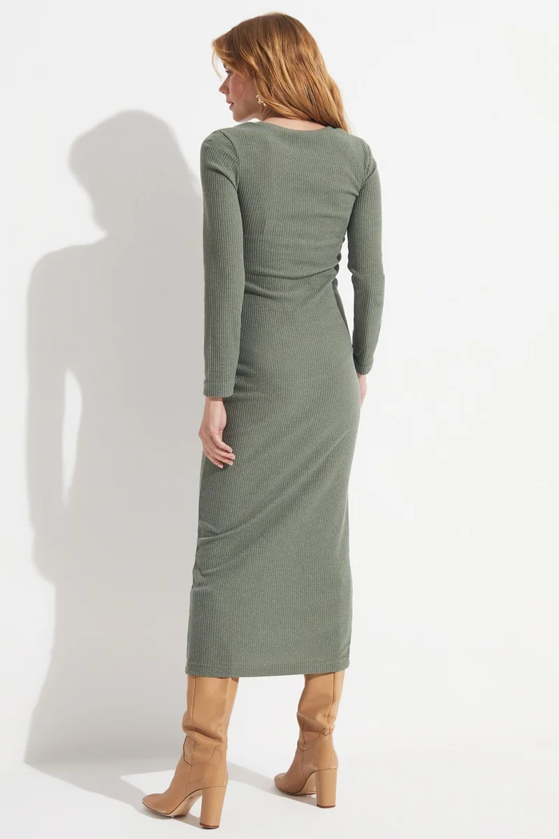 JUNE Ribbed Knit Dress