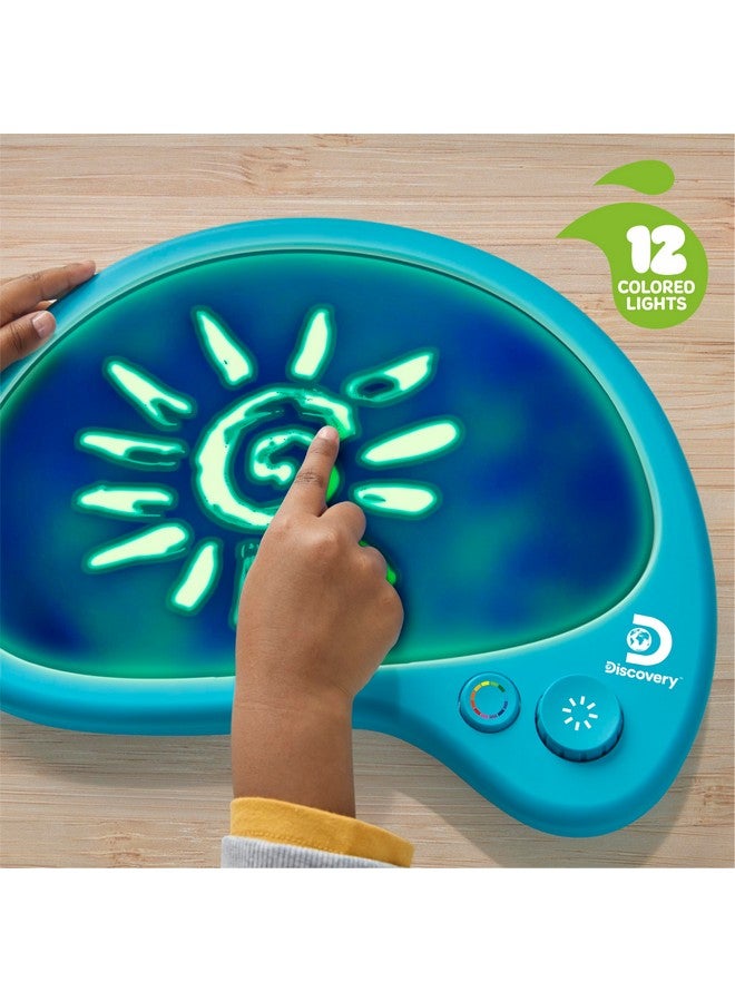 Discovery Kids Discovery™ Mess-Free Glow Palette - Interactive Light-Up Art Pad with 12 Colors & Musical Play| Painting & Drawing Tablet| Travel Art Activity Kit| Arts & Crafts Toy for Kids Boys Girls Ages 4+ - Image 2