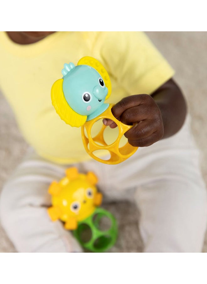 Bright Starts - Oother Pals Easy-Grasp Teether Toys, Lion And Elephant Characters, Bpa Free, 0 Months+, 2 Pieces - Image 1