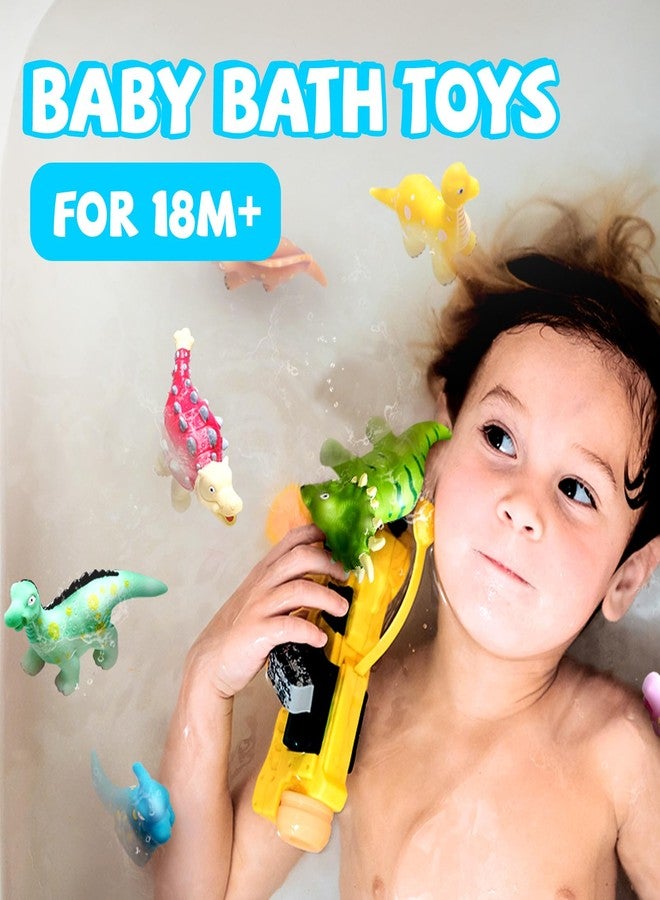 Hely Cancy No Hole Baby Dinosaur Bath Toys for Toddler,Mold Free Kids Bathtub Pool Toys (Dino+Cup) - Image 3