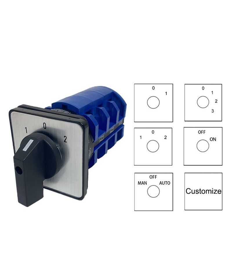 Universal Changeover Rotary Cam Switch 690V 63A 3 Pole Manual Dual Power Selector Color 102 - Image 3