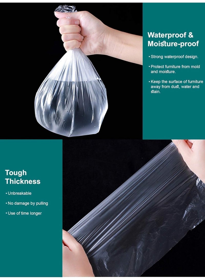 غطاء أريكة كبير جدا متين ومقاوم للماء لحماية الأثاث من الغبار للسرير والأريكة والأثاث عند النقل أو التخزين 2 متر × 10 متر، بلاستيك - Image 4