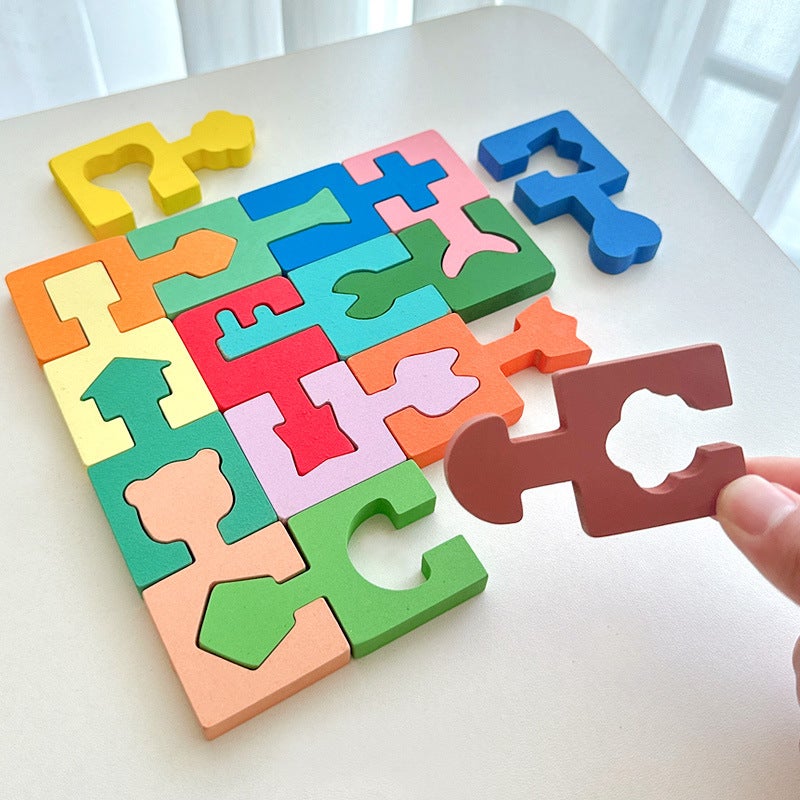 لعبة مطابقة الأشكال الخشبية مونتيسوري للأطفال - Image 1