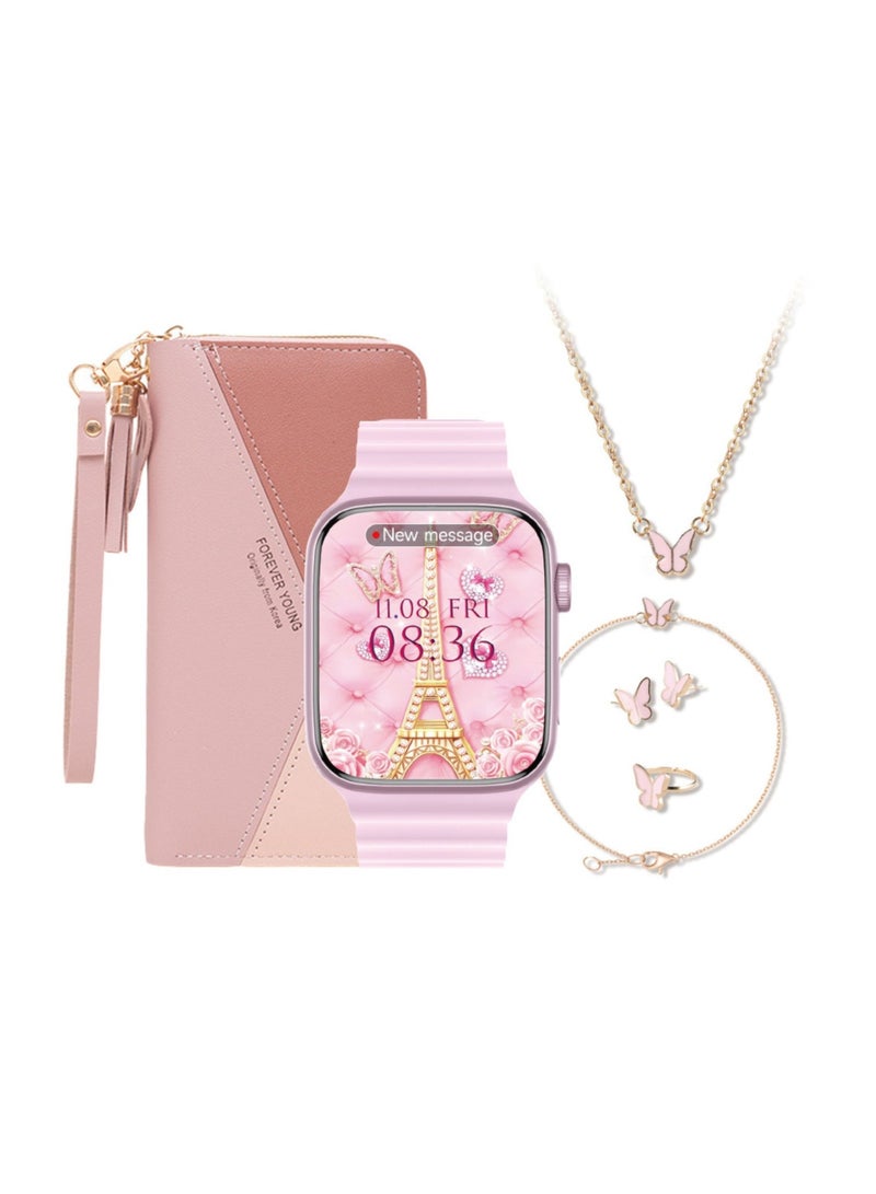 موديو ساعة ذكية صغيرة من Modio U94 (مجوهرات من الألماس + حقيبة كلاتش) مقاس 36 مم / 3 أزواج من الأشرطة / قفل الأشرطة - أسود - Image 1