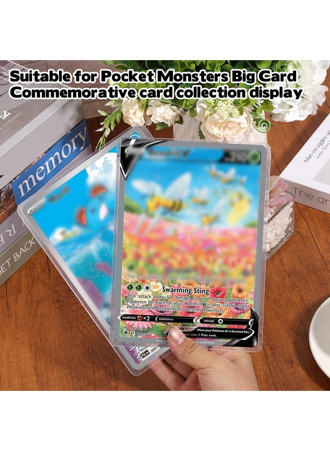 Rainmae Rainmae 25 Pack 5.9" x 8.1" Jumbo Card Sleeves, Rigid Photocard Protectors for Oversized Trading Cards Sheet Protectors, Paper Sleeves Jumbo Sports Cards Sleeves Hard Plastic Document Holder Protector  - Image 4