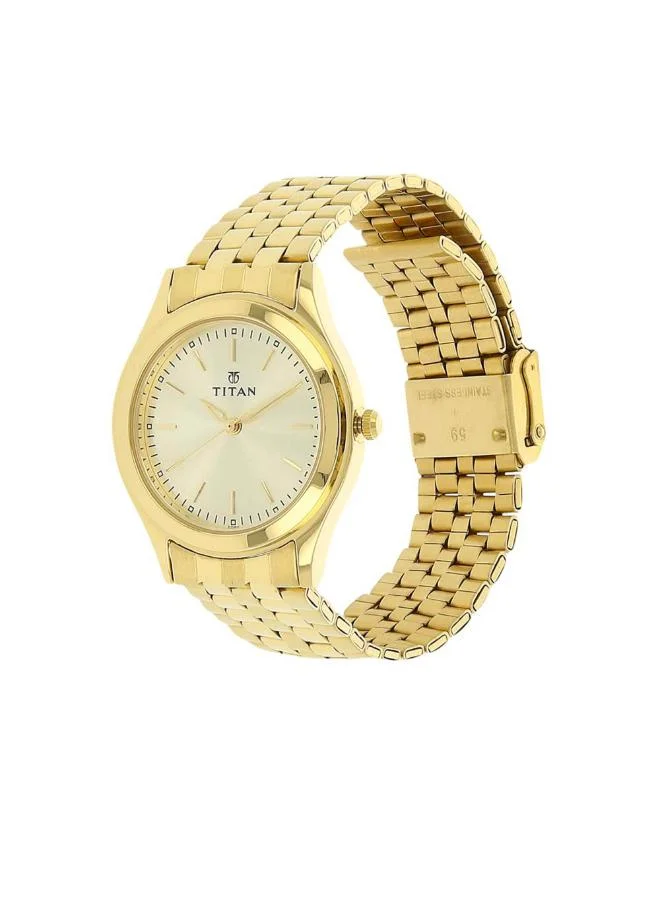 تيتان Men's Metal Analog Watch 1648YM02 - 35 mm
