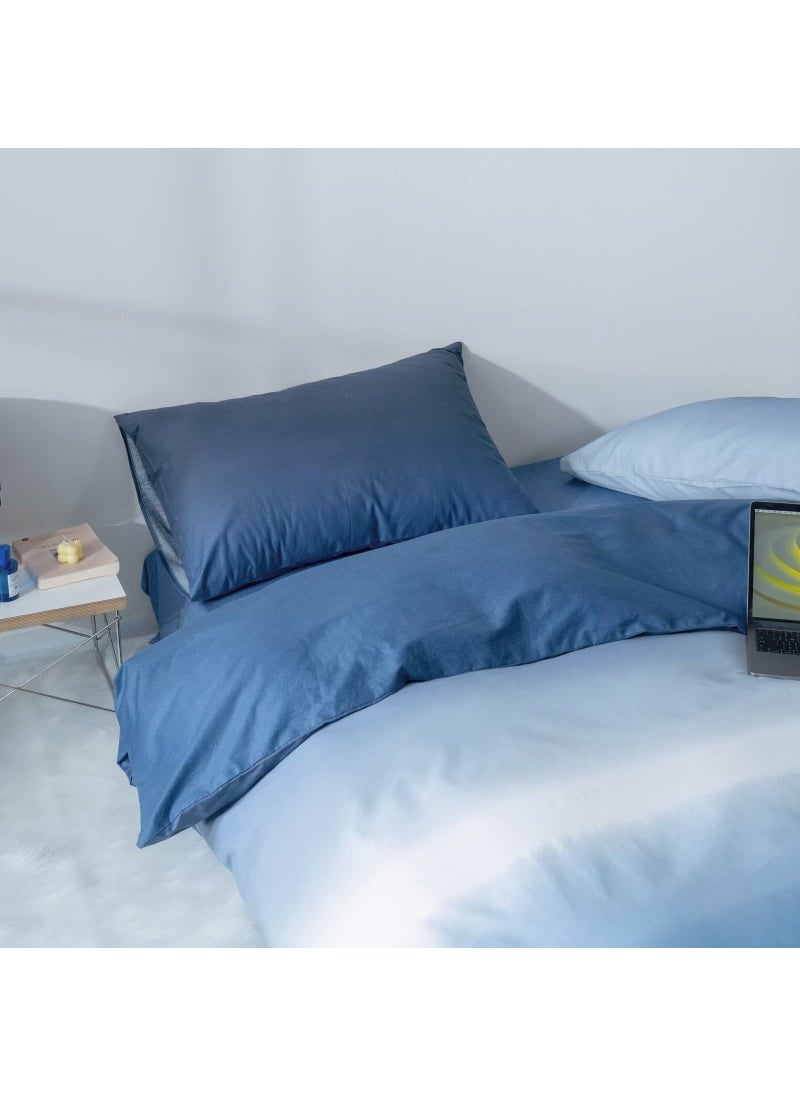 KAREVER KAREVER Blue Gradient Comforter Set Twin Blue Bedding Comforter Set Multicolor Light Blue Bedding Set Gradient Blue Blanket Quilts Blue Color Comforter Set for Twin Bed  - Image 2