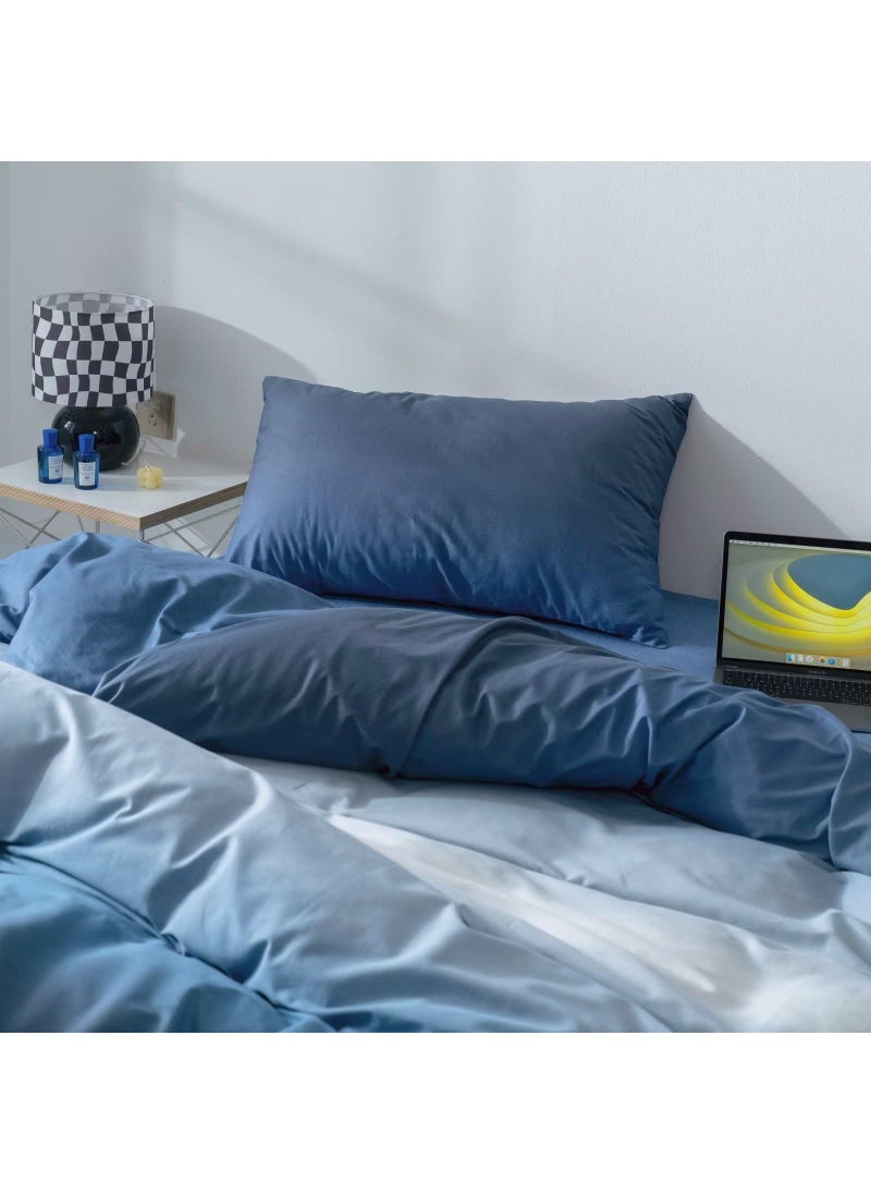 KAREVER KAREVER Blue Gradient Comforter Set Twin Blue Bedding Comforter Set Multicolor Light Blue Bedding Set Gradient Blue Blanket Quilts Blue Color Comforter Set for Twin Bed  - Image 4