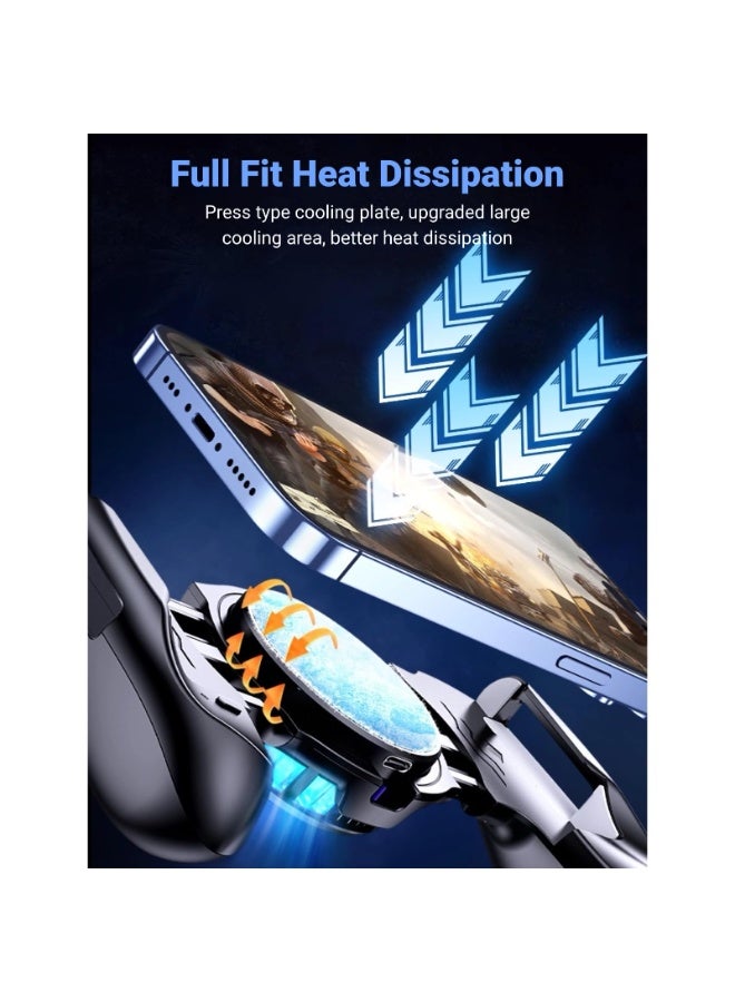 **مقبض ألعاب للهاتف** - **تقنية أشباه الموصلات** - **حامل تحكم محمول قابل للتعديل** - **تأثيرات ضوئية ملونة** - **مبرد بمروحة** - **مخصص لأجهزة iOS** - Image 5