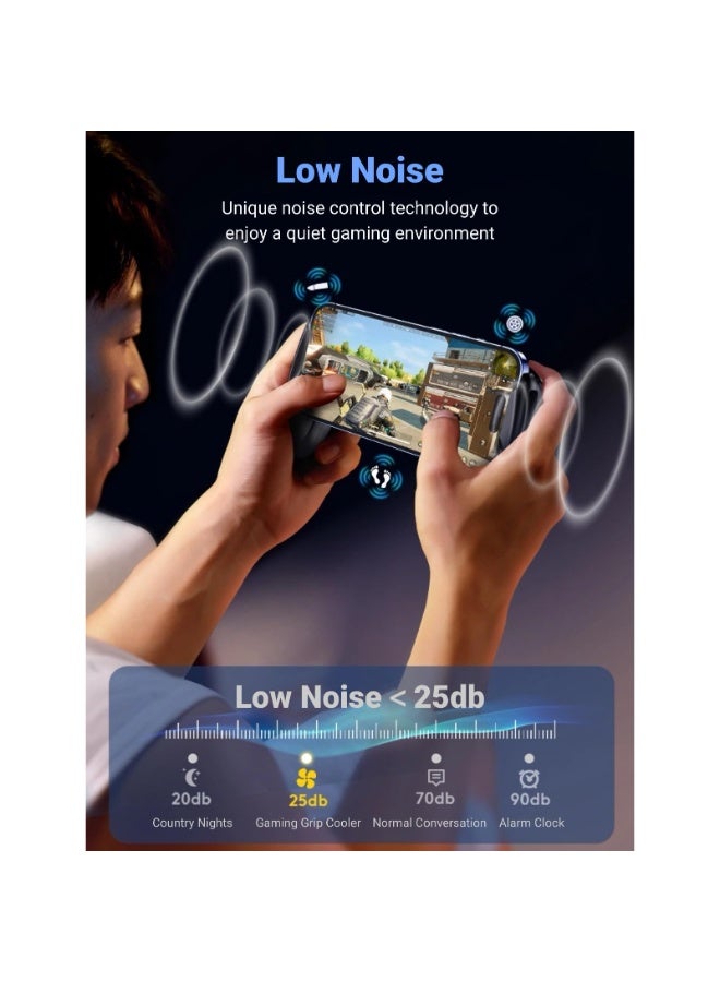 **مقبض ألعاب للهاتف** - **تقنية أشباه الموصلات** - **حامل تحكم محمول قابل للتعديل** - **تأثيرات ضوئية ملونة** - **مبرد بمروحة** - **مخصص لأجهزة iOS** - Image 4