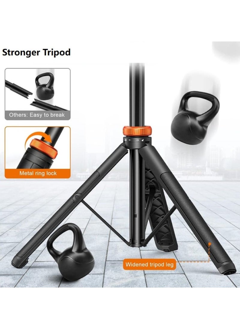 General - 62”/158cm Selfie Sticks Tripod, with Remote, Extendable Phone Tripod Camera Stand,360°Portable Selfie Stick Cell Phone Tripod for Travel/Vlogging/Filming(Black) - Image 1