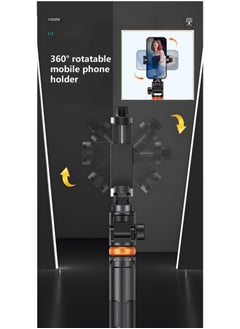 General 62”/158cm Selfie Sticks Tripod, with Remote, Extendable Phone Tripod Camera Stand,360°Portable Selfie Stick Cell Phone Tripod for Travel/Vlogging/Filming(Black)  - Image 3