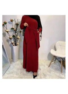 Silk Smooth Fabric Muslim Belt Robe