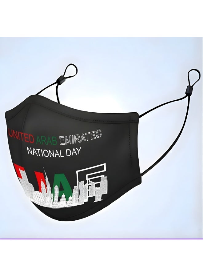 برينت شوب فور مي كمامات وجه مصنوعة يدويًا لليوم الوطني لدولة الإمارات العربية المتحدة للبالغين، صنع في دبي - الإمارات العربية المتحدة - Image 4