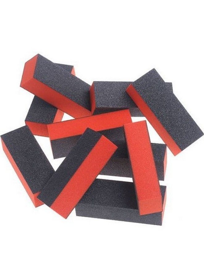 ONWON 10 Pcs Sanding Buffing Nail Polisher 4 Way Polish Buffer Buffing Block Nail Files Art Pedicure Manicure File(Black Red) - Image 4