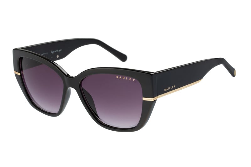 RADLEY LONDON 6512 Oversized Square Cat Eye Sunglasses for Women 56 mm UV400 Protection Black - Image 2