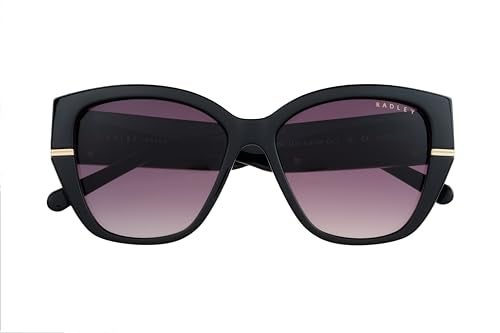 RADLEY LONDON 6512 Oversized Square Cat Eye Sunglasses for Women 56 mm UV400 Protection Black - Image 3