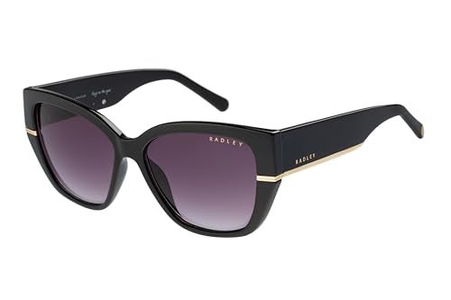 RADLEY LONDON 6512 Oversized Square Cat Eye Sunglasses for Women 56 mm UV400 Protection Black - Image 1