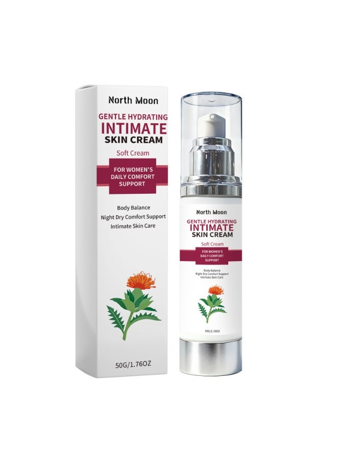 NORTH MOON Gentle Hydrating Body Care Cream for Daily Comfort, Mild Moisturizing Soft Lotion for Delicate Skin, Quick Absorb Non-Sticky Daily Body Hydrating Cream 50g - Image 1