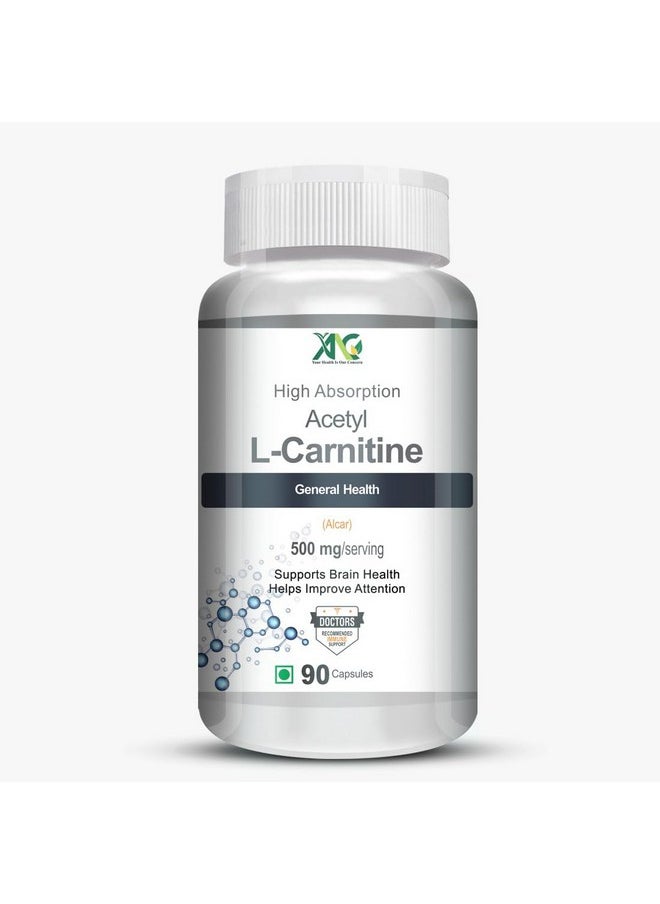 ANC L-Carnitine Acetyl (Alcar)- Support Brain Health- 500 Mg - 90 Capsules  - Image 1