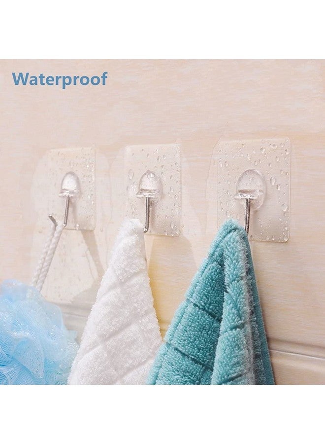 Dargoba Stainless Steel, Plastic, Polyvinyl Chloride Adhesive Hooks for Wall Heavy Duty, Self Adhesive, Wall Hangings, Clothes Hanging, Sticky Photo Frame Hangers - (Transparent) 10 Pack - Image 3