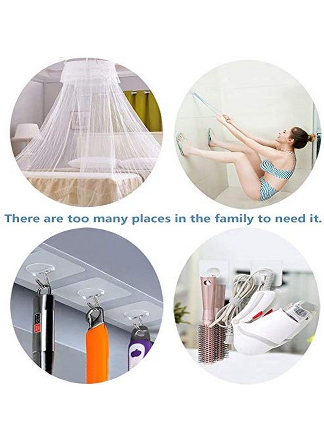 Dargoba Stainless Steel, Plastic, Polyvinyl Chloride Adhesive Hooks for Wall Heavy Duty, Self Adhesive, Wall Hangings, Clothes Hanging, Sticky Photo Frame Hangers - (Transparent) 10 Pack - Image 4