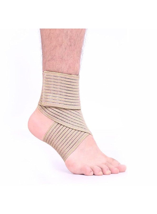 klarako Ankle support Running Ankle Protective Bandage Breathable Elastic Ankle Wrist Elbow for Exercise Sports(Beige) - Image 1