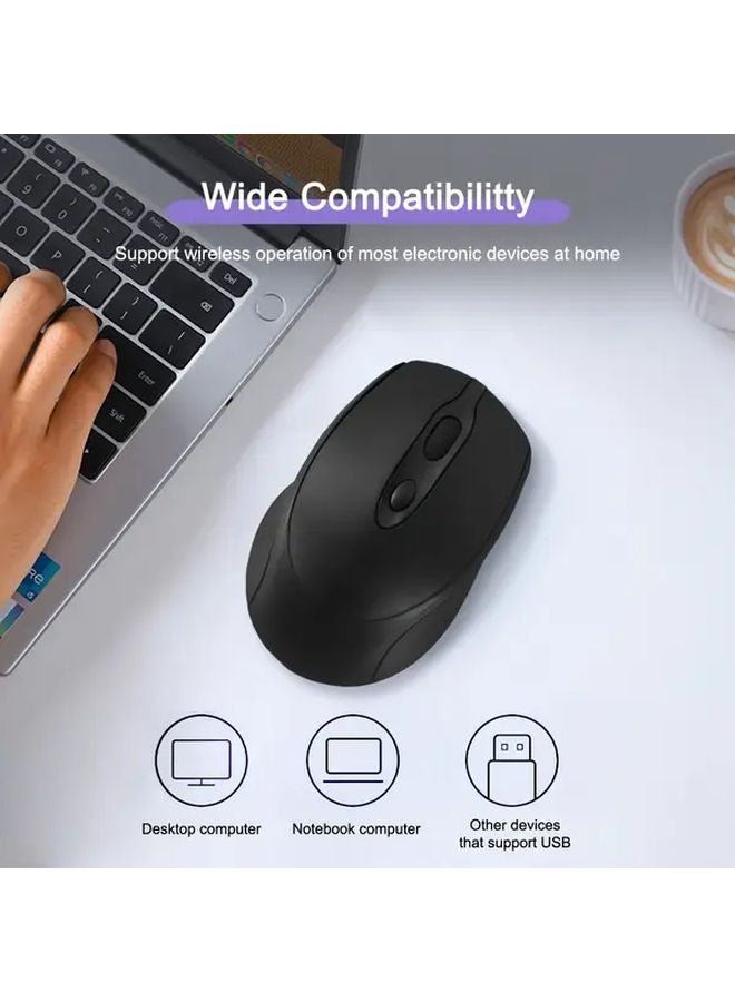 Green Ergonomic Wireless Mouse Rechargeable BT 2 4G Dual Mode Portable For PC Laptop Tablet - Image 4