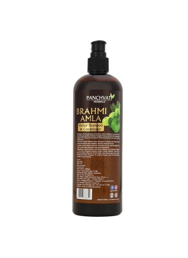 Panchvati Herbals Brahmi Amla Shampoo Promotes Faster Hair Growth Reduces Hair Fall Avoids Premature Greying Pack Of 2 (Each 450 Ml)  - Image 4