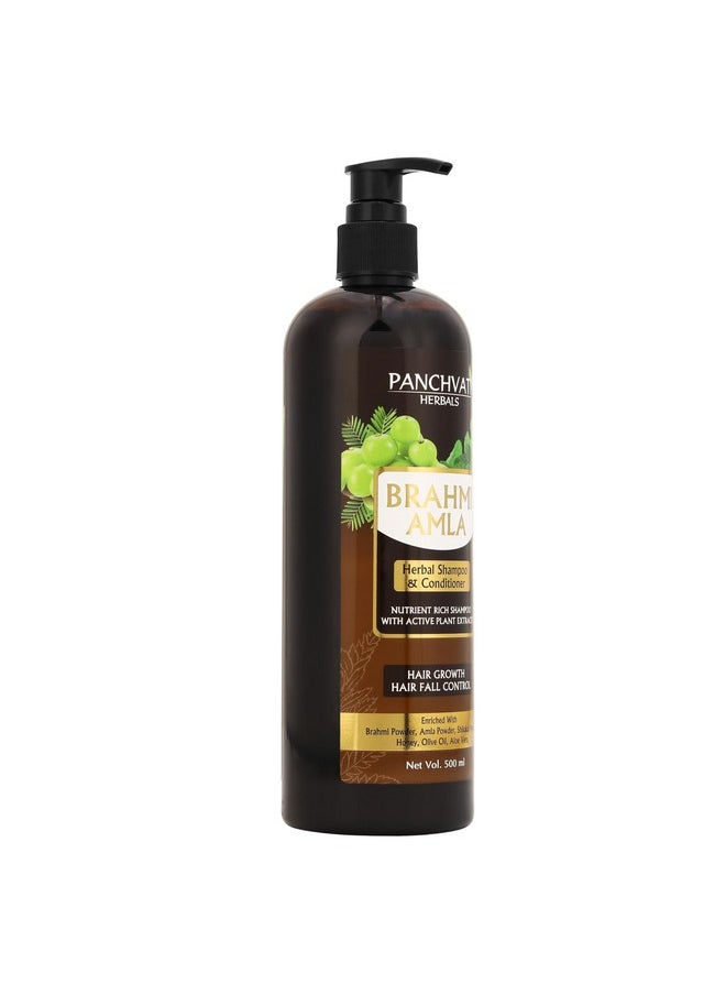 Panchvati Herbals Brahmi Amla Shampoo Promotes Faster Hair Growth Reduces Hair Fall Avoids Premature Greying Pack Of 2 (Each 450 Ml)  - Image 3