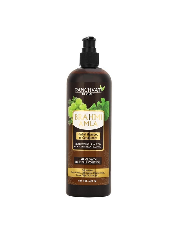 Panchvati Herbals Brahmi Amla Shampoo Promotes Faster Hair Growth Reduces Hair Fall Avoids Premature Greying Pack Of 2 (Each 450 Ml)  - Image 2