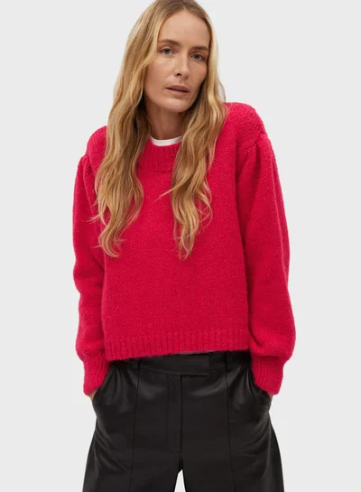 MANGO Balloon Sleeve Knitted Sweater