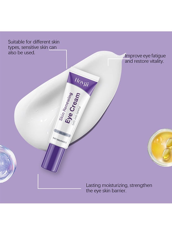Hoygi Skin Renewing Eye Cream ,with Niacinamide and Ceramide NP - Under Eye Cream for Dark Circles and Wrinkles Coffee Extract Eye Serum for Eyes Circle Skin 15g - Image 4