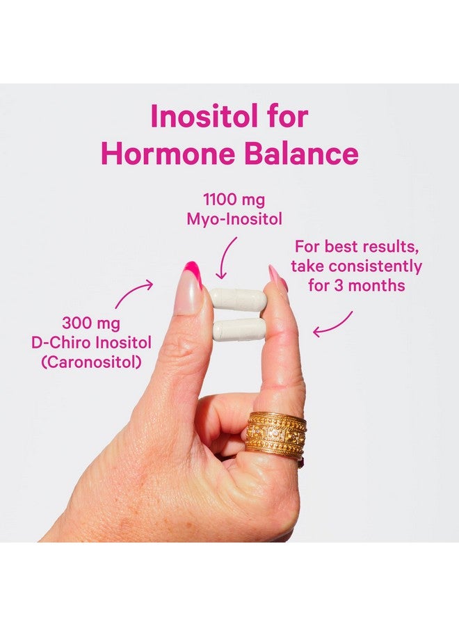 Pink Stork Myo-Inositol & D-Chiro Inositol: 3.6:1 Blend to Support Fertility, Hormone Balance for Women - Ovarian Function, Ovulation, Conception, and Period Support Supplement - 60 Capsules - Image 1